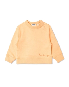 Свитшот с аппликацией Kids, оранжевый Burberry