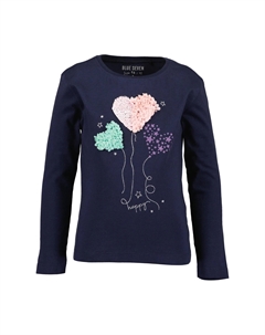 Рубашка с длинными рукавами «Рубашка с длинными рукавами для девочек HAPPY», цвет 564 - ULTRAMARIN Blue seven