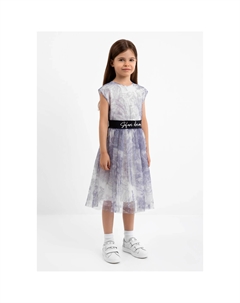 Трикотажное платье с шикарной плиссированной юбкой, цвет blau-weiß Gulliver