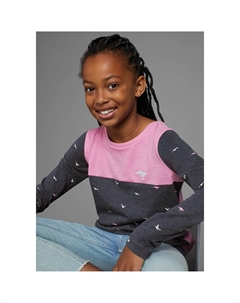 Рубашка с длинными рукавами «Кенгуру по всей поверхности» и вышитым логотипом, цвет marine meliert-gemustert Kangaroos