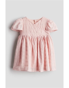 Хлопковое платье с запахом, розовый H&m