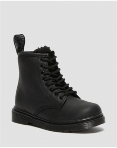 Toddler 1460 Сапоги на подкладке из искусственного меха, цвет Black — Republic Waterproof Dr. martens