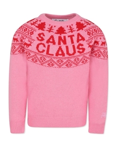 Узорчатый жаккардовый свитер Kids, розовый Mc2 saint barth