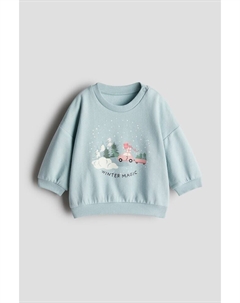 Толстовка с принтом, бирюзовый H&m