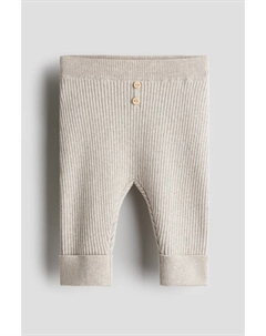 Брюки трикотажной резинкой, бежевый H&m
