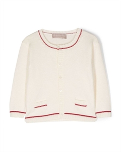 Кардиган с контрастной отделкой, нейтральный цвет La stupenderia