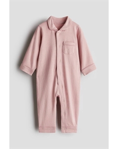 Пижама с воротником, розовый H&m