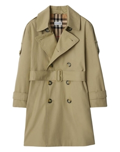 Пальто с поясом Kids, нейтральный цвет Burberry