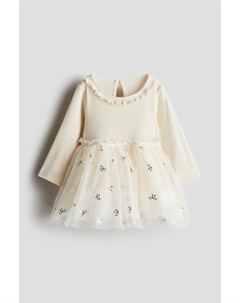 Платье с тюлевой юбкой, бежевый H&m