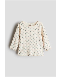 Рубашка из джерси в рубчик, бежевый H&m