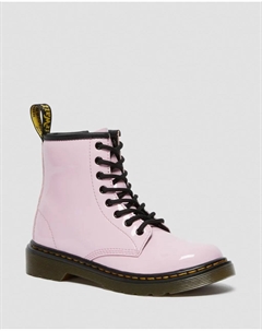 Junior 1460 Лакированные ботинки на шнуровке, цвет Pale Pink — Patent Leather Dr. martens