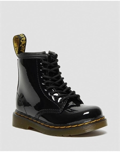 Toddler 1460 Лакированные ботинки на шнуровке, цвет Black — Patent Leather Dr. martens