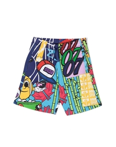 KIDS шорты с графичным принтом, синий Dsquared2