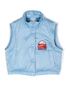 Дутый жилет с нашивкой-логотипом, синий Scotch&soda
