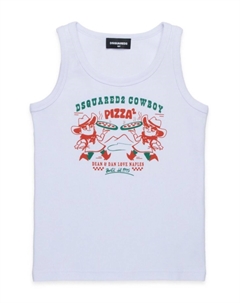 Майка с графическим принтом KIDS, белый Dsquared2