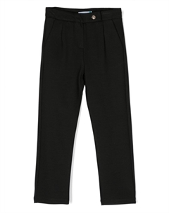 Прямые брюки с логотипом, черный Abel & lula