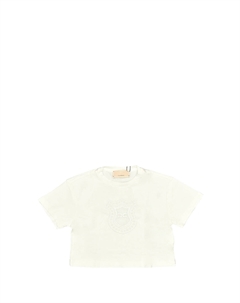 Кремовая футболка для девочек Elisabetta franchi