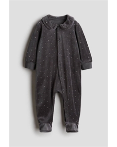 Велюровая пижама с ножками, серый H&m