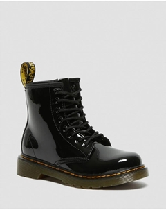 Junior 1460 Лакированные ботинки на шнуровке, цвет Black — Patent Leather Dr. martens