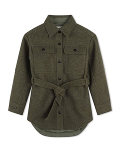 Куртка-рубашка с вышитым логотипом Kids, зеленый Zadig&voltaire