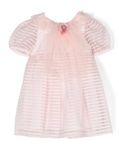 Платье с короткими рукавами и вставками из тюля, розовый Patachou