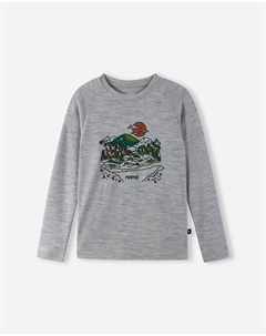 Детская рубашка из смесовой шерсти Viisas, цвет Melange Grey Reima