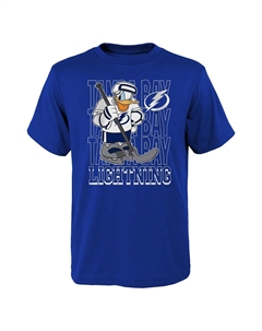 Молодежная синяя футболка Tampa Bay Lightning Disney Donald Duck Three-Peat Outerstuff
