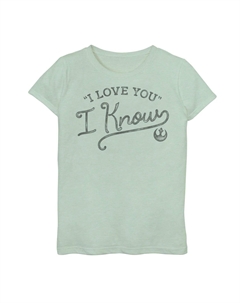 Футболка с надписью «Принцесса Лея» для девочек 7–16 лет «Я люблю тебя» Star wars