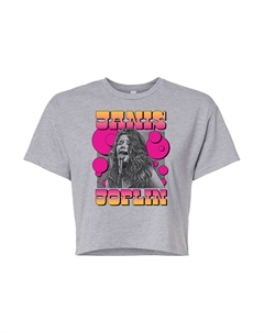 Укороченная футболка Дженис Джоплин для юниоров, серый Licensed character
