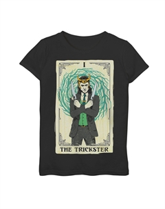 Футболка с рисунком Таро Локи Трикстера для девочек 7–16 лет Marvel