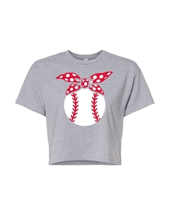 Укороченная футболка с рисунком в бейсбольной бандане для юниоров, серый Licensed character