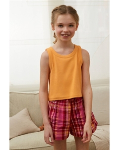 Короткая пижама из тканого материала, розовый Next