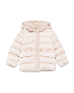 Стеганый пуховик, нейтральный цвет Abel & lula