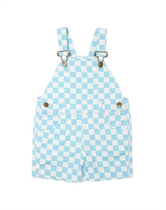 Комбинезон унисекс в шахматную клетку — для малышей, маленьких детей, больших детей, синий Dotty dungarees