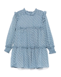 Платье с оборками, синий Abel & lula