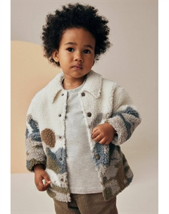 Флисовая куртка BORG-REGULAR FIT, белый Next