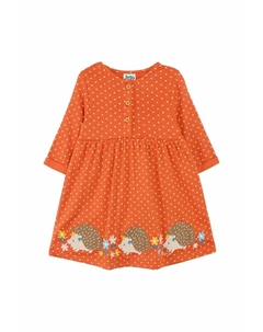 Платье из джерси HEDGEHOG APPLIQUÉ FRONT REGULAR FIT, оранжевый Jojo maman bébé