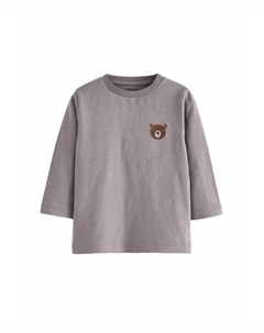 Топ с длинными рукавами SEMI PLAIN REGULAR FIT, серый Next