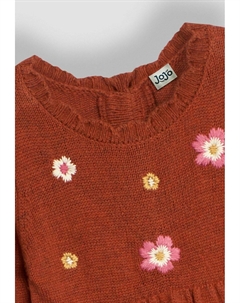 Платье-джемпер FLOWER EMBROIDERED REGULAR FIT, цвет Mottled Red Jojo maman bébé