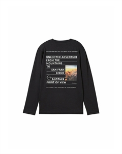 Топ с длинными рукавами, черный Tom tailor