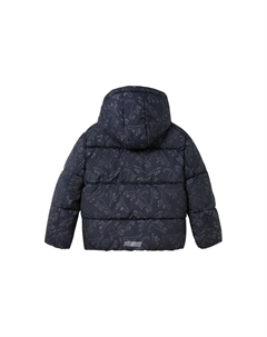 Зимняя куртка PUFFER MIT ALLOVER PRINT, темно-синий Tom tailor