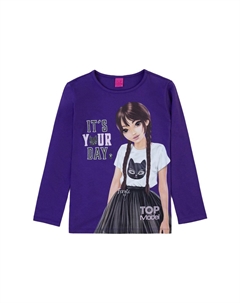 Топ с длинными рукавами, фиолетовый Top model