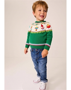 Джемпер CHRISTMAS CREW NECK REGULAR FIT, зеленый Next