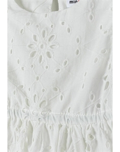 Дневное платье BROIDERY FRILL SLEEVES, белый Minoti
