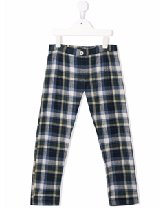 Клетчатые брюки кроя слим, синий Siola