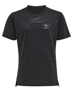 Футболка Trikot S/S Hmlongrid Poly Tee S/S Kids, черный/кованое железо Hummel