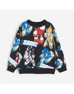 Свитшот Kids Oversized Printed Sonic the Hedgehog, черный H&m