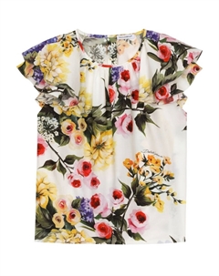Блузка с принтом Giardino, белый Dolce&gabbana
