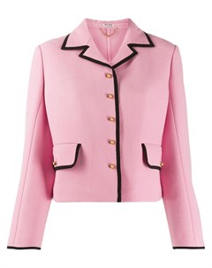 Miu miu пиджак с контрастной окантовкой 42 розовый Miu miu