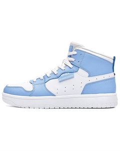 Кеды, скейтборд обувь женская высокая белый/синий 361